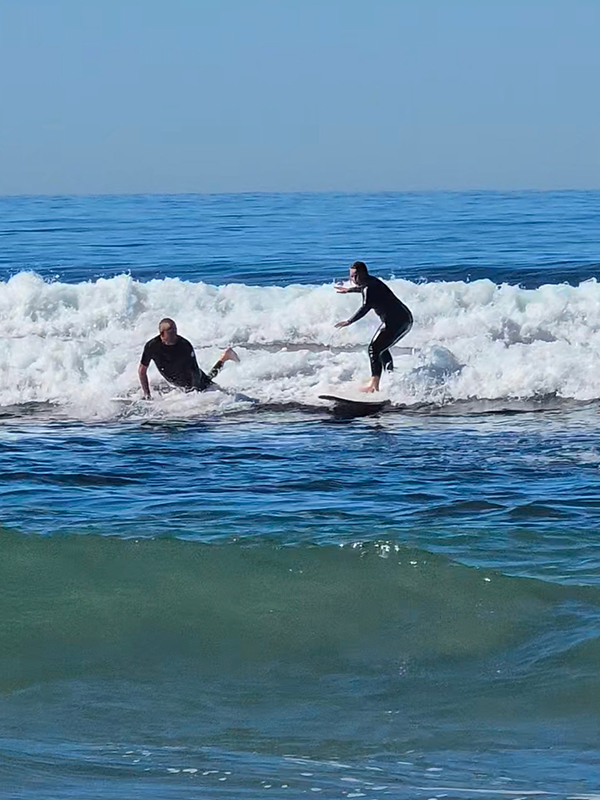 Emily with her guide, Treavor Jennings